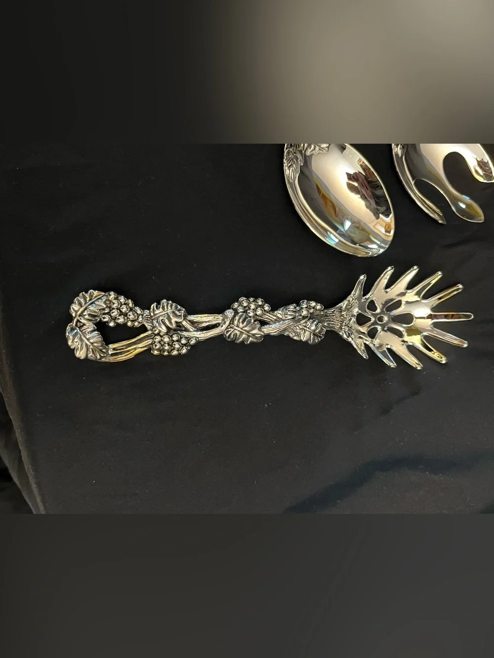 VTG Godinger Silver Art Grape Hostess Serving Set 4PC Salad Pasta Pie Server